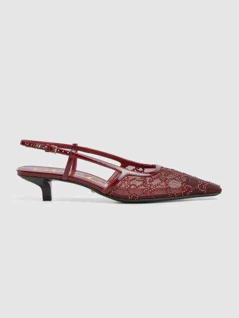 GUCCI Gucci GG Crystal Slingback Pumps
