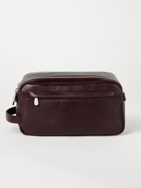 Brunello Cucinelli Calfskin beauty case with double zipper