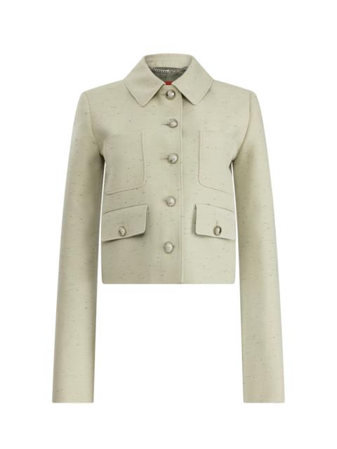 Altuzarra Astley Cotton-Blend Jacket green