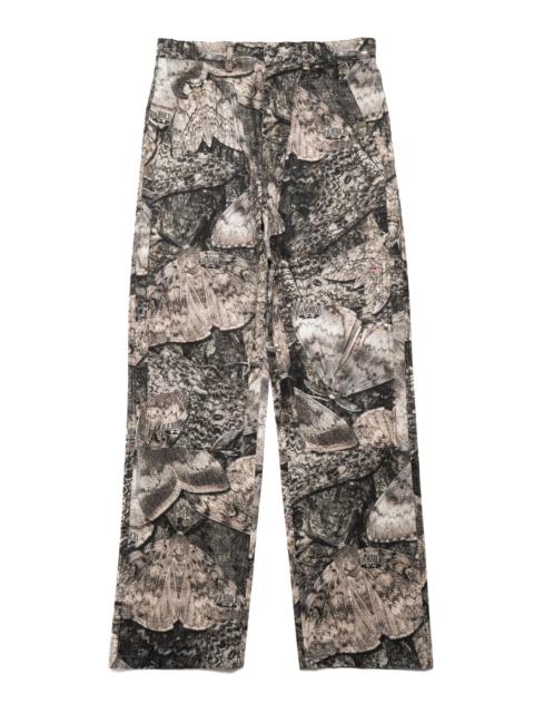 ROA Fomes Moth Print Double Knee Pant - Brown