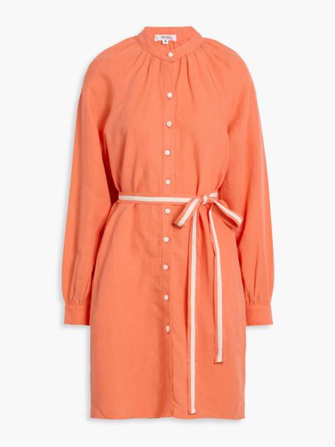 lemlem Belted linen and TENCEL™-blend mini dress