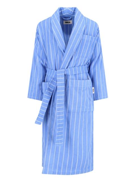 TEKLA STRIPED BATHROBE