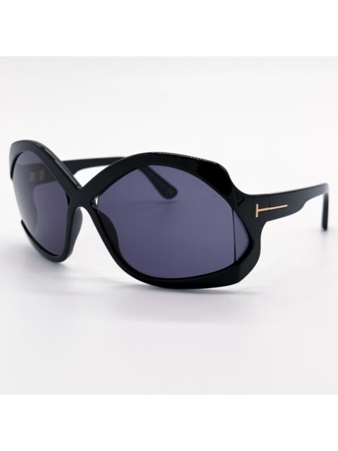 TOM FORD NEW TOM FORD SUNGLASSES CHEYENNE TF903 01A BLACK WOMEN