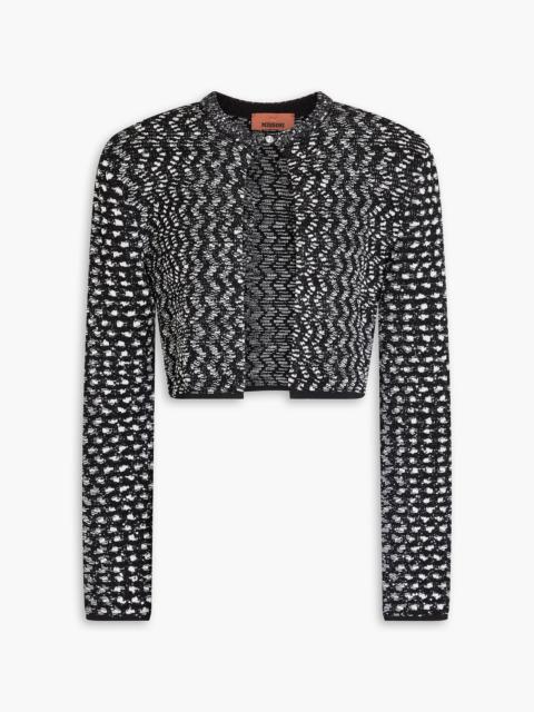 Missoni Cropped sequined jacquard-knit cardigan
