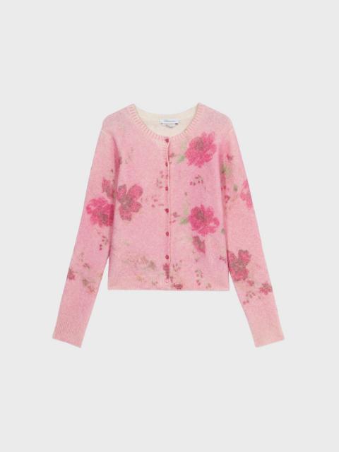 Blumarine ALPACA BLEND CARDIGAN WITH ROSES PRINT