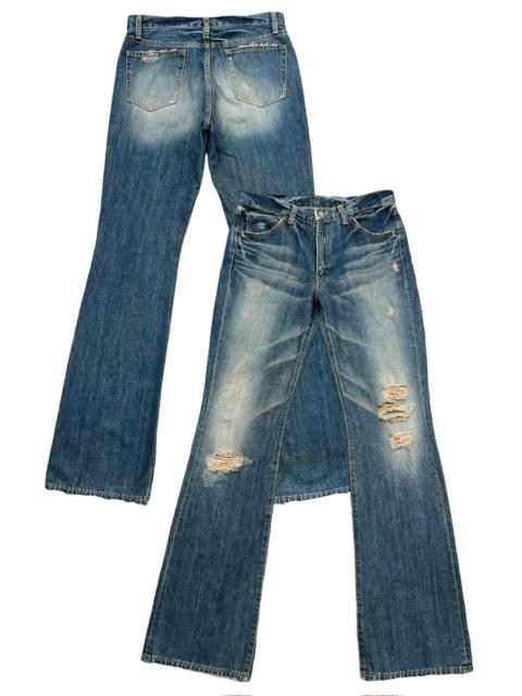Other Designers Vintage - Blue Way Japan Distressed Bootcut Flare Denim Jeans 30x34