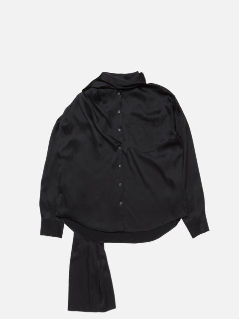 Acne Studios Layered Satin Blouse - Black