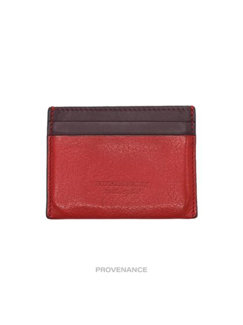 Burberry Burberry Card Holder Wallet - Red Patchwork Leather