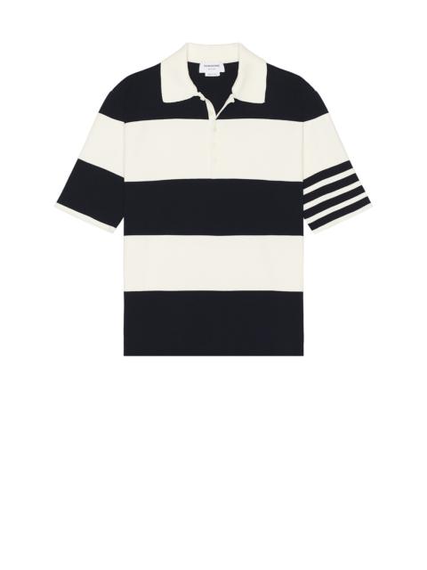 Thom Browne Rugby Stripe Short Sleeve Polo
