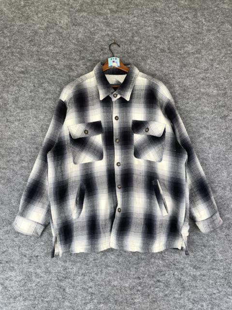 Other Designers Vintage - VINTAGE BAYLEAF SHEARLING FLANNEL JACKET