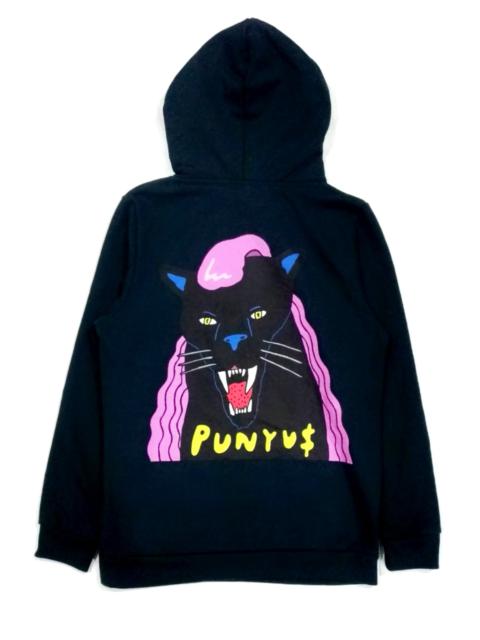 Other Designers Japanese Brand - RARE! PUNYU$ BLACK NEON PUNK PANTHER HOODIE PULLOVER