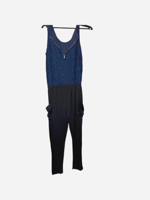 Other Designers Women's Blue and Black Playsuit-romper