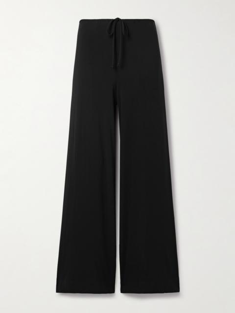 NILI LOTAN Adriel Stretch-jersey Wide-leg Pants