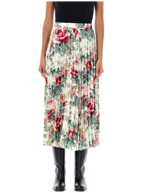 Junya Watanabe Floral Pleated Midi Skirt