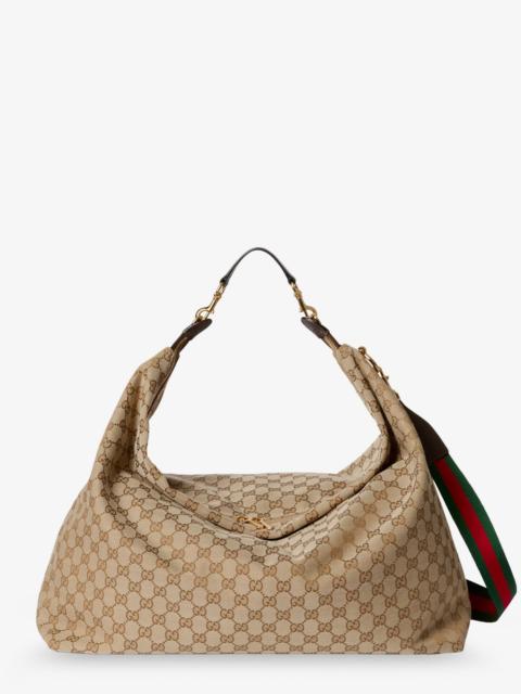 GUCCI Gucci Brera GG Fabric Crossbody Bag Beige