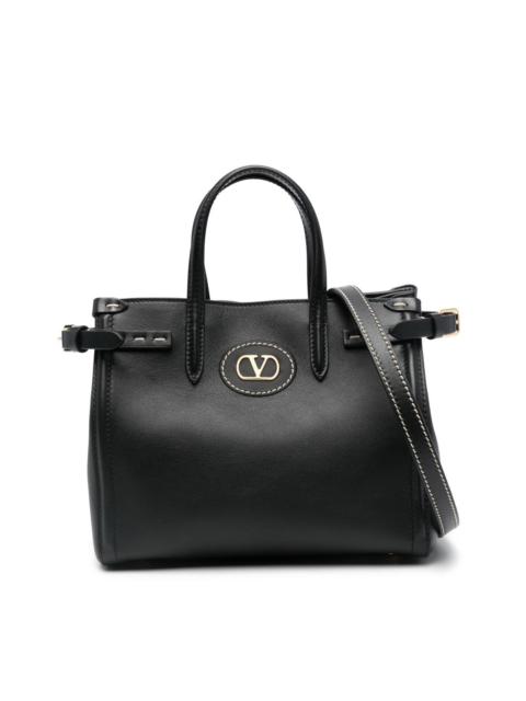 Antibes small leather tote bag