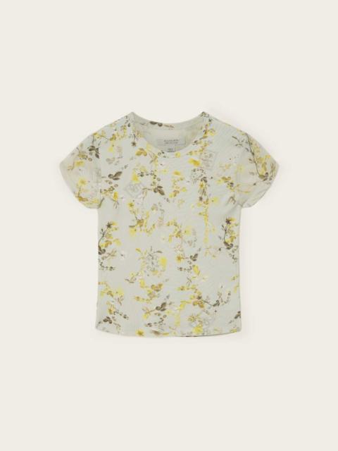 ALLSAINTS ELLIE MESH FLORAL PRINT SLIM T-SHIRT