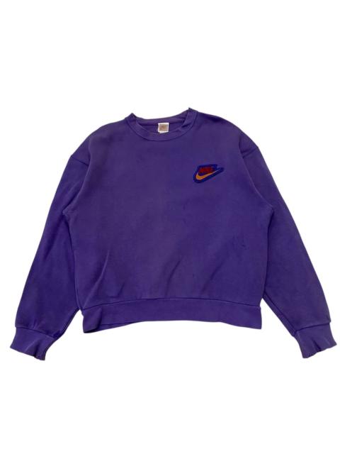Nike Vtg 90s Nike Embroidered Logo Sweatshirt Faded Distressed