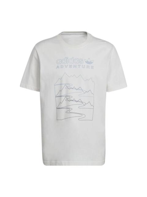 adidas adidas Adventure Mountain Front T-Shirt 'White' HK5006