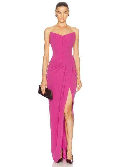 ALEX PERRY Asymmetric Corset Gown