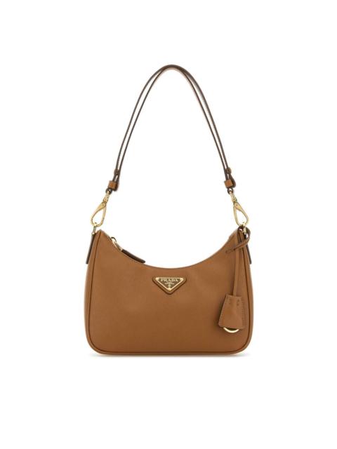 Prada Caramel Leather Mini Prada Re-Edition Shoulder Bag
