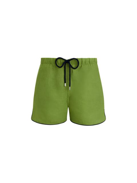 Vilebrequin Men Linen Swim Trunks Solid