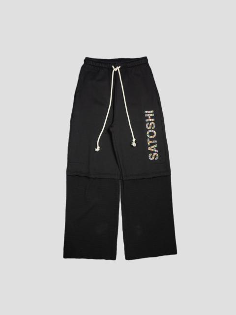 SATOSHI NAKAMOTO DOUBLE LAYER STUDDED SWEAT PANTS