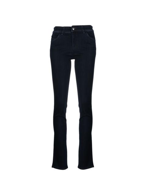 EMPORIO ARMANI high-waisted slim-cut trousers