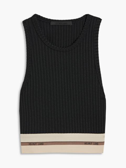 Helmut Lang Cropped ribbed-knit top