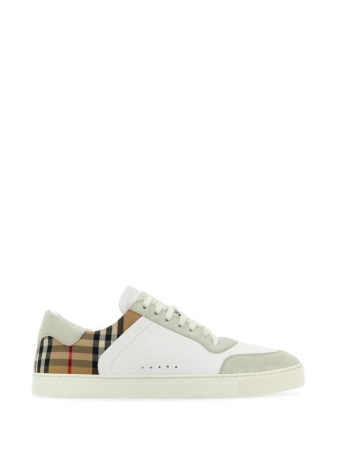 Burberry Burberry Men Multicolor Suede And Leather Sneakers
