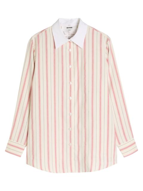 BETTTER Bettter Linden Striped Silk-blend Shirt