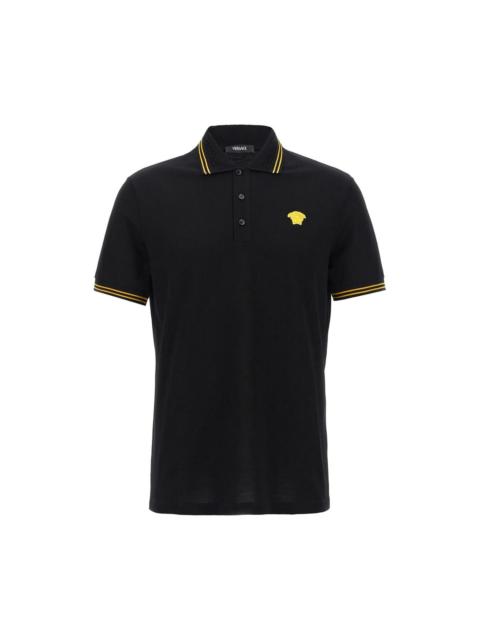 VERSACE VERSACE Medusa Black Cotton Polo Shirt New & Authentic (Men'