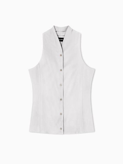 GIORGIO ARMANI ASV TOP IN TRIPLE SILK GEORGETTE