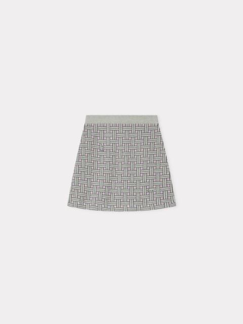 KENZO 'KENZO Weave' mini skirt in mixed cotton wool