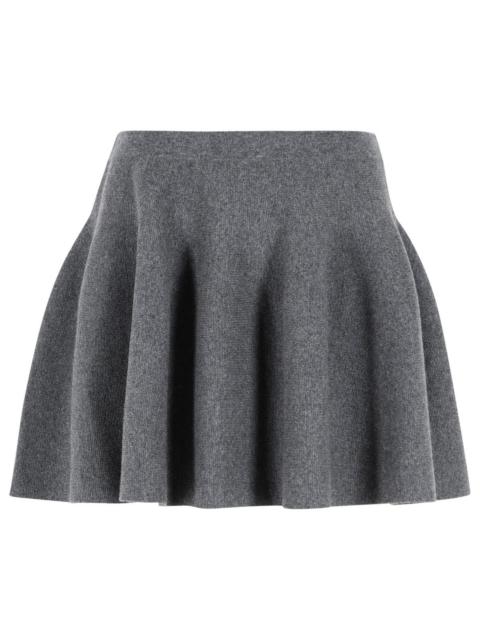 LISA YANG Lisa Yang 'Wren' Grey Cashmere Miniskirt Women