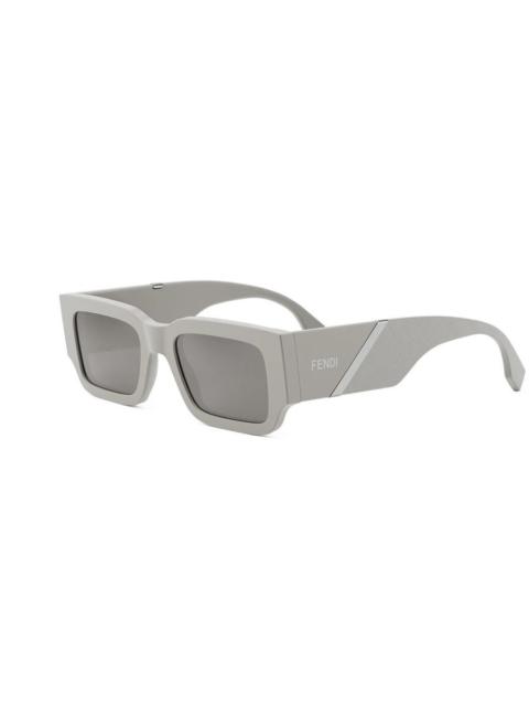 FENDI Fendi Grey Mirror Square Men's Sunglasses FE40131I 20C 51