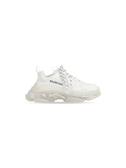 BALENCIAGA BALENCIAGA Triple S Clear Sole White Sneakers New Auth