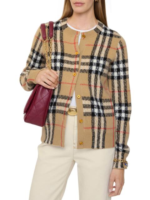Burberry Burberry Women Wool And Cashmere Check Cardigan