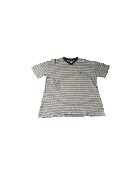 Other Designers Ysl Pour Homme - Yves Saint Laurent Pour Homme Tee Stripe Embroidery Logo