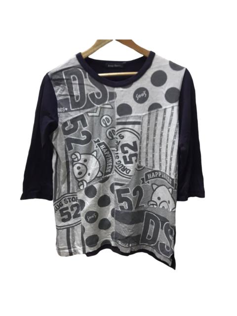 Japanese brand drug store’s 3q sleeve fullprinted tshirt