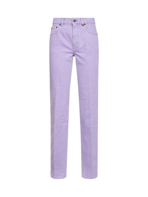 Chloé Chloé Women Lavender Fog Denim Straight Jeans