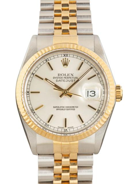 ROLEX Rolex Datejust 36 Steel & Gold 16013 Silver Dial