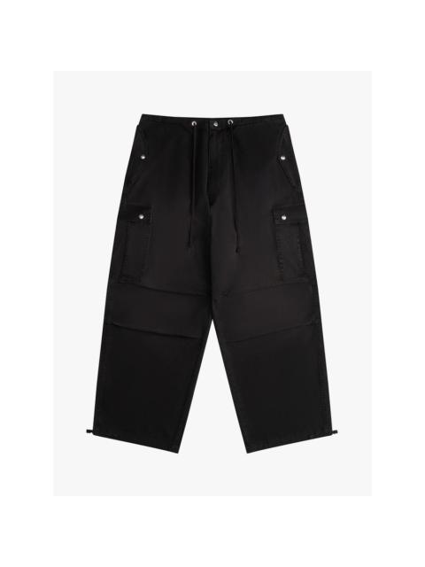 Rhude Rhude Women'S Black Parachute Trousers With Pockets