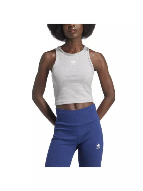 adidas Originals Women's Essentials Ribbed Tank Top-Grey