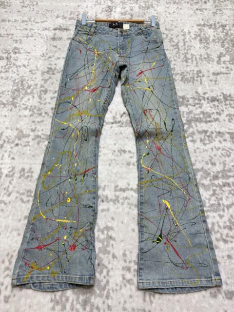 Hysteric Glamour Flare LA Jeans Paint Splash Junya Watanabe Style Bootcut