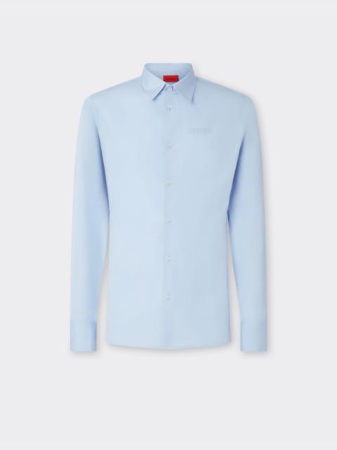 Ferrari Poplin shirt with embroidered Ferrari logo