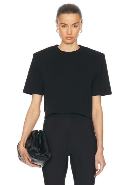 WARDROBE.NYC Crop Shoulder Pad Top