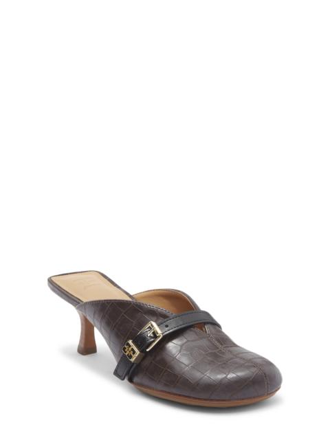 GANNI Ganni Sue Buckle Mule in Chocolate Fondant at Nordstrom