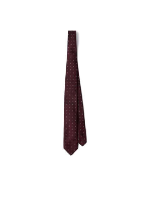 Prada geometric-pattern silk tie