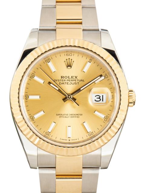 ROLEX Used Rolex Datejust 41 Champagne Dial Ref 126333 Two Tone